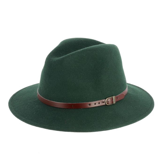 CHAPEAU FEUTRE VERT T.U AJUSTABLE