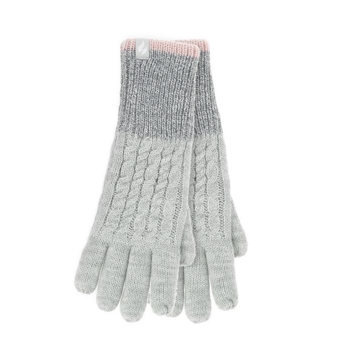 GANTS TRESSE GRIS ROSE HEAT HOLDERS M/L