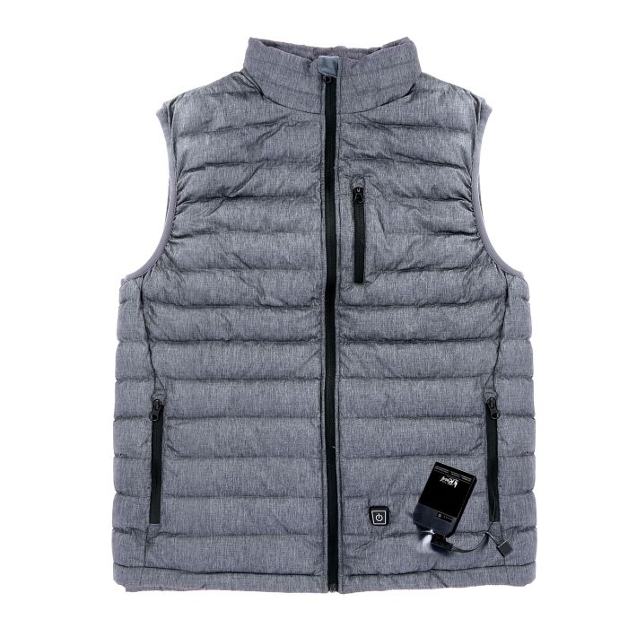 GILET CHAUFFANT GRIS POWERBANK T.XXL