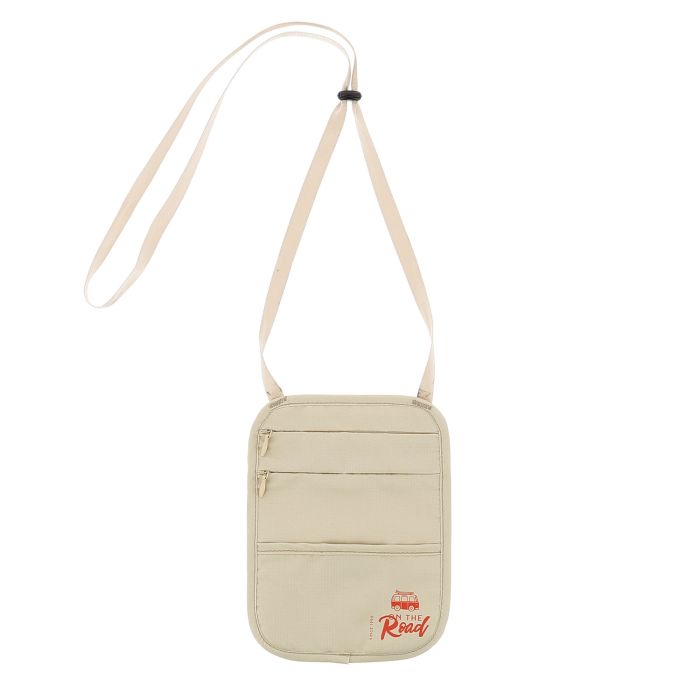 POCHETTE SECRETE TOUR DE COU BEIGE