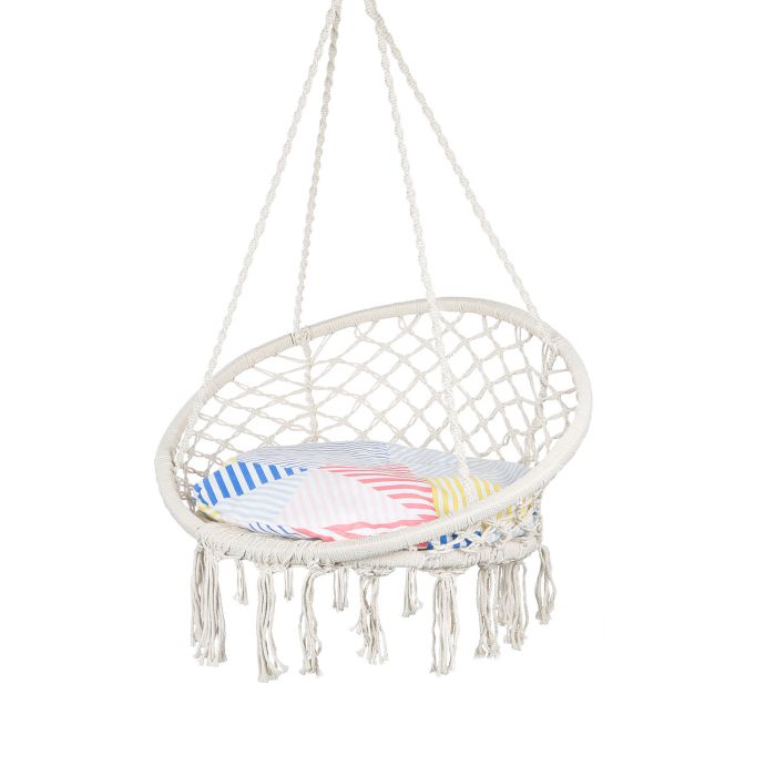 NACELLE MACRAME AVEC COUSSIN OCEAN