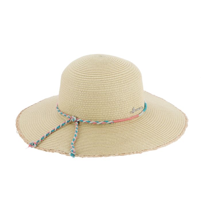CAPELINE PAILLE NATURELLE BIJOUX T.55