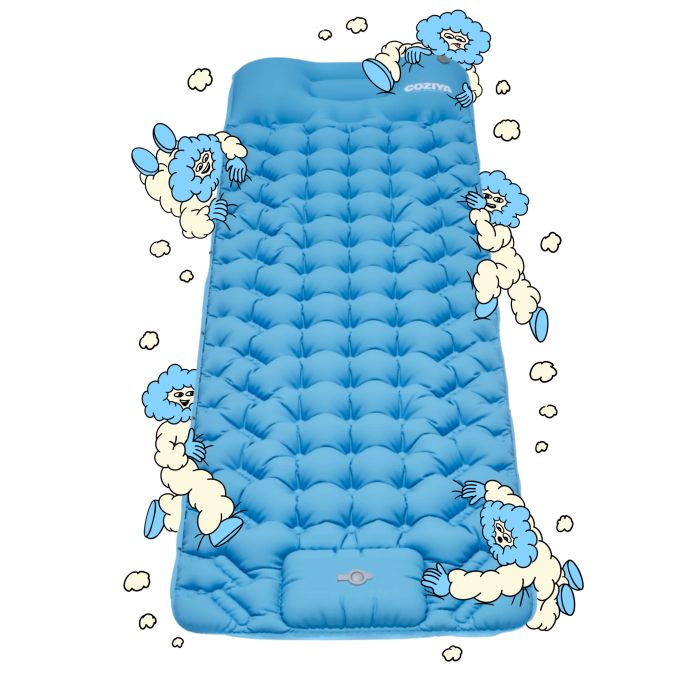 MATELAS GONFLABLE BLEU COZIYA