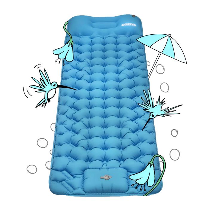 MATELAS GONFLABLE BLEU COZIYA