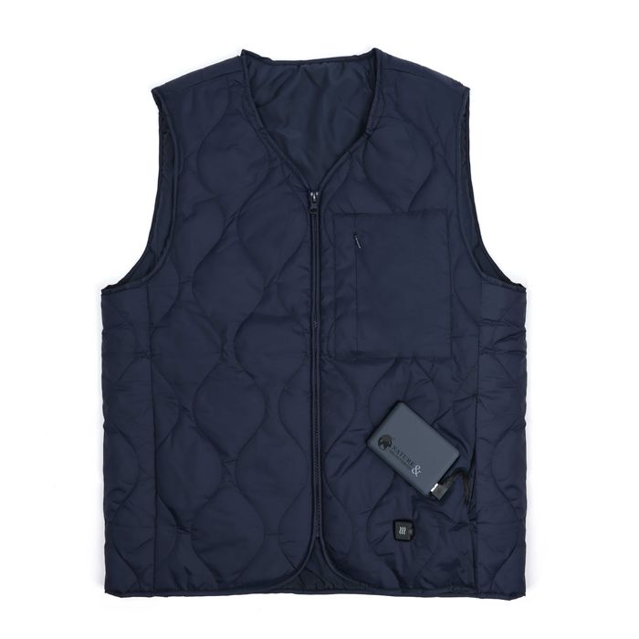 GILET CHAUFFANT SANS MANCHE BLEU S