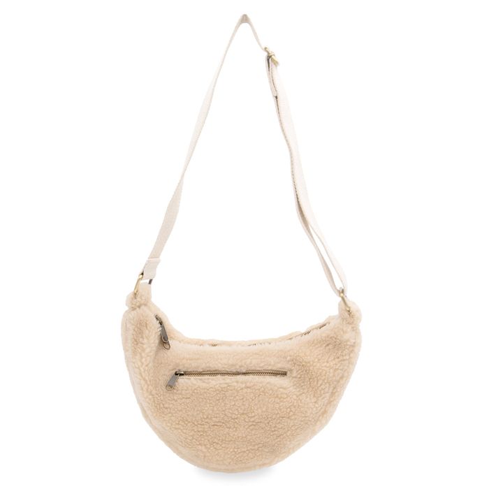 BANANE DEMI LUNE HINDBAG TEDDY BEIGE