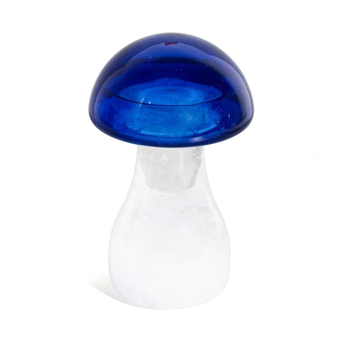 BAROMETRE A CRISTAUX CHAMPIGNON BLEU