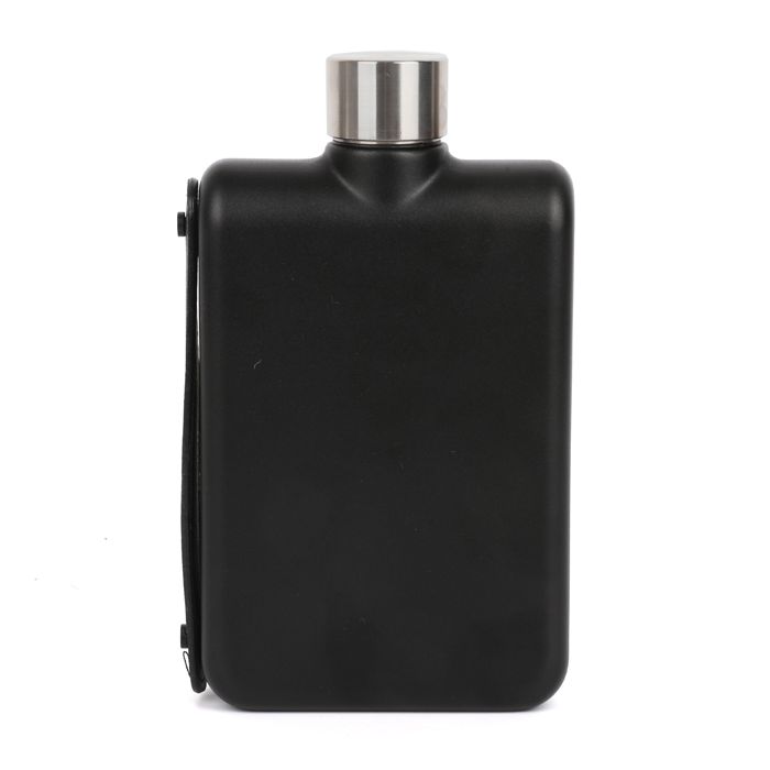 GOURDE METAL PLATE NOIRE