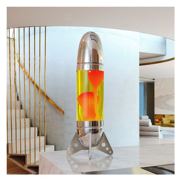 LAVA LAMPE GEANTE ROCK IT JAUNE ORANGE