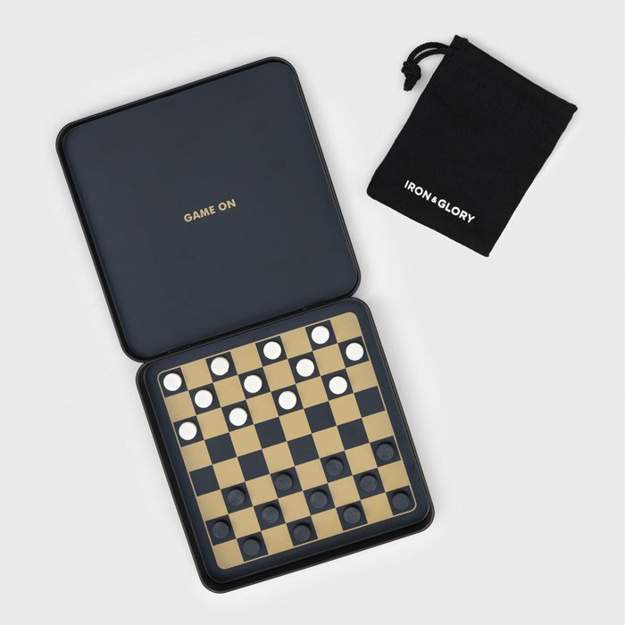 JEU DE DAME VOYAGE BOITE METAL