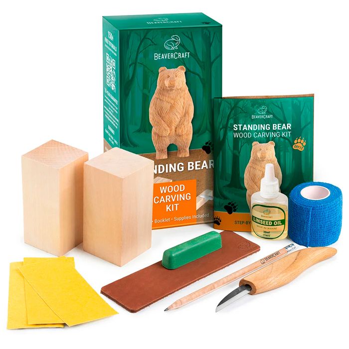 COFFRET SCULPTURE SUR BOIS OURS