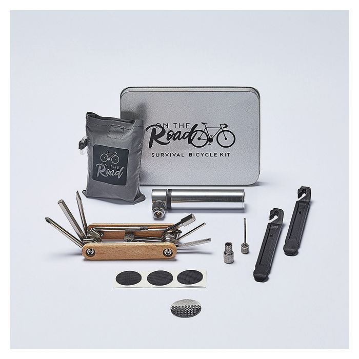 KIT DE RÉPARATION VÉLO (POMPE, DÉMONTE PNEUS, MULTITOOL)