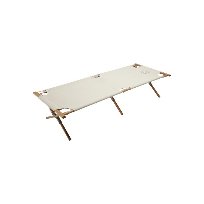 LIT DE CAMP PLIABLE CANVAS BOIS