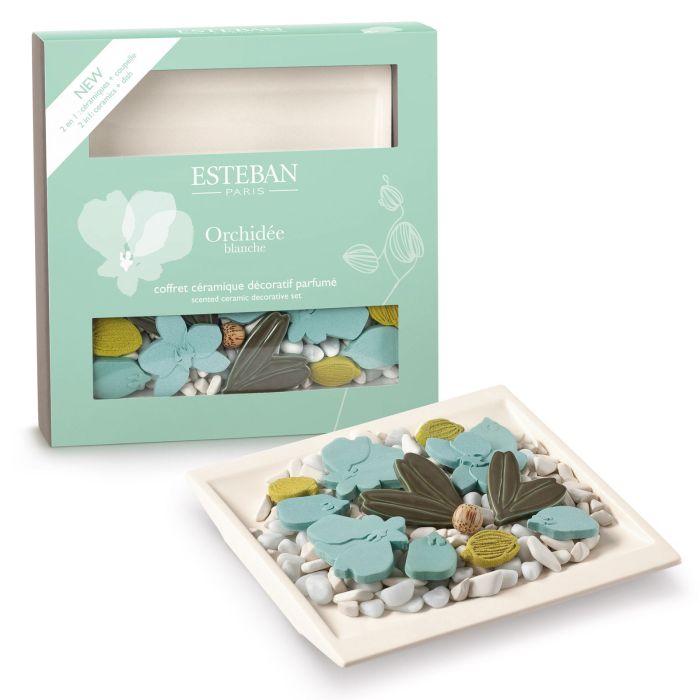 COF CERAMIQUE ORCHIDEE BLANCHE