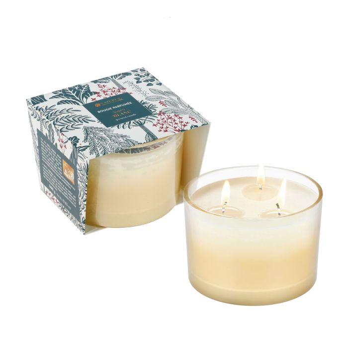 BOUGIE 3MECHES 500G SAPIN BLANC