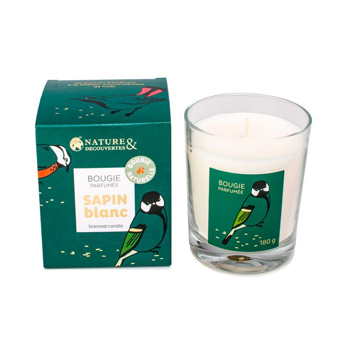 BOUGIE SAPIN BLANC NATUREL 180G 2022