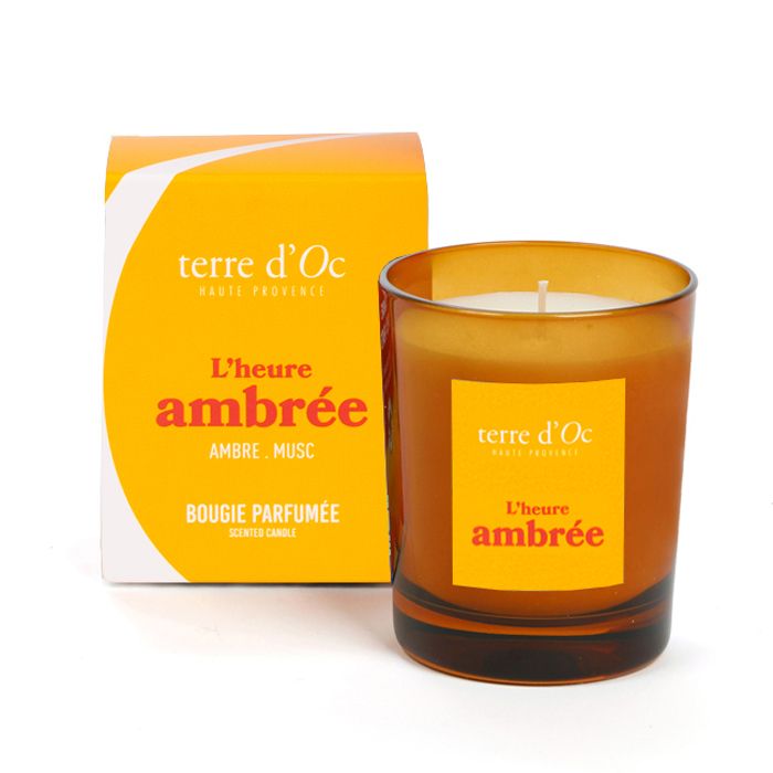 BOUGIE PARFUMEE 180G L HEURE AMBREE