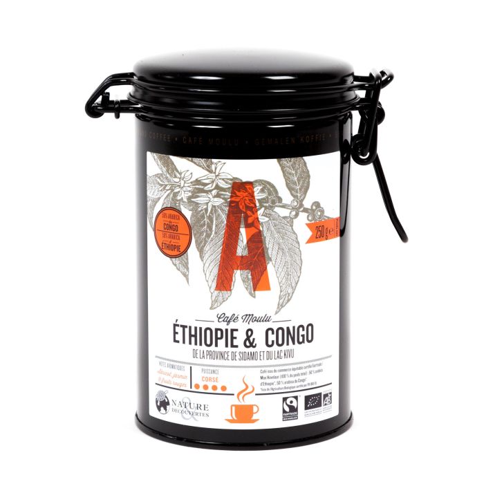 CAFE BIO MOULU CONGO/ETHIOPIE 250G