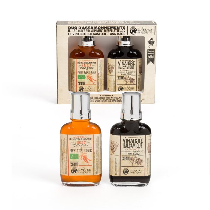 DUO HUILE OLIVE ESPELETTE ET VINAIGRE