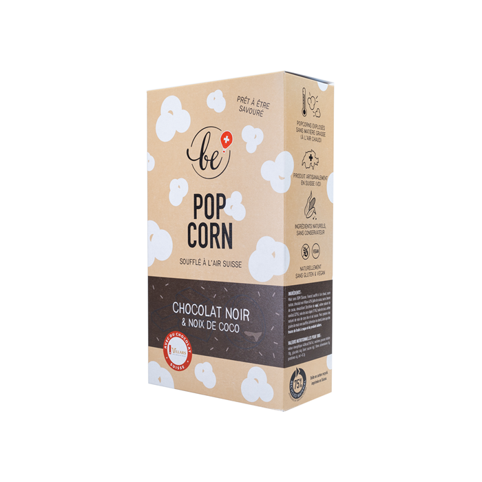 POPCORN CHOCOLAT NOIR ET NOIX DE COCO