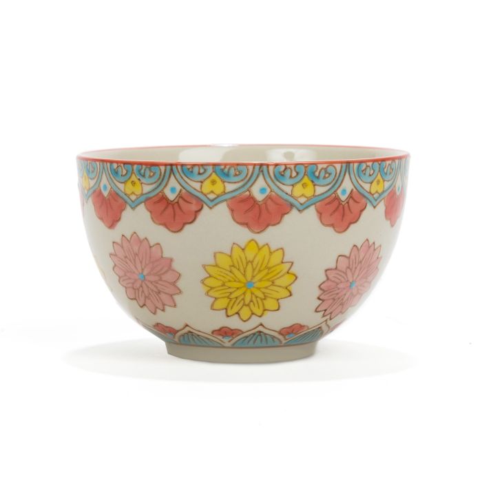BOL PORCELAINE ROMANTIQUE COLORE ROUGE