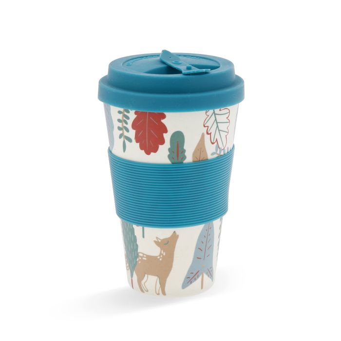 MUG FIBRE BAMBOU RECYCLE BLEU 400ML