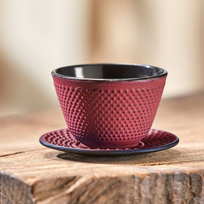 TASSE SOUCOUPE FONTE ROUGE