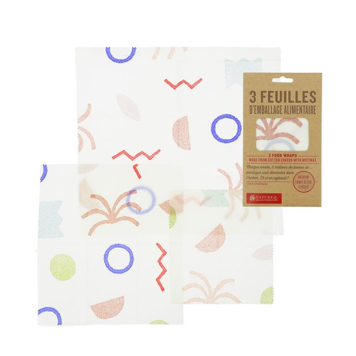 SET 3 TISSUS EMBALLAGE ALIMENTAIRE BIO