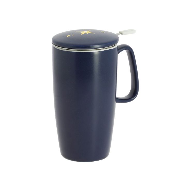 MUG INFUSEUR CERAMIQUE BLEU NUIT