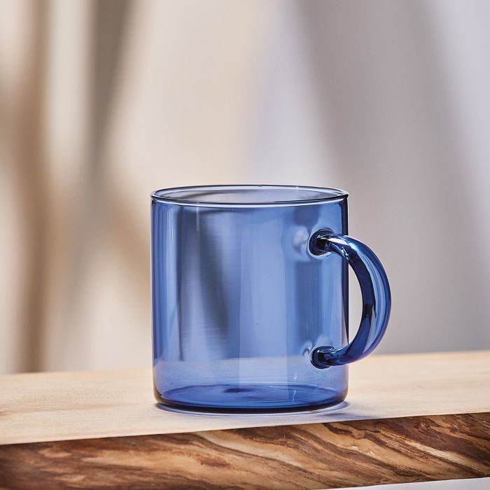 TASSE VERRE TEINTE BLEU 450 ML