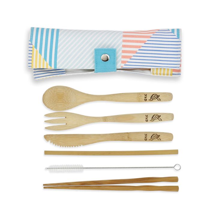 POCHETTE COTON COUVERTS BAMBOU OCEAN