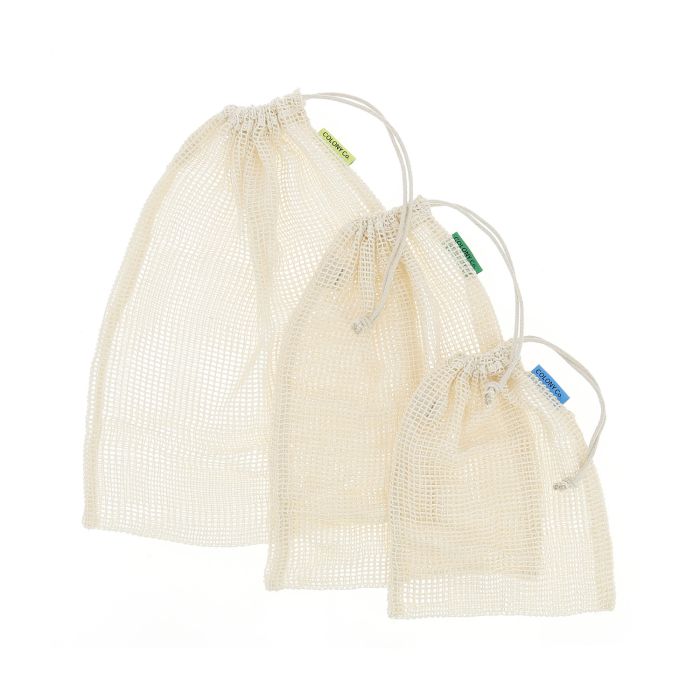 3 FILETS REUTILISABLES COTON BIO