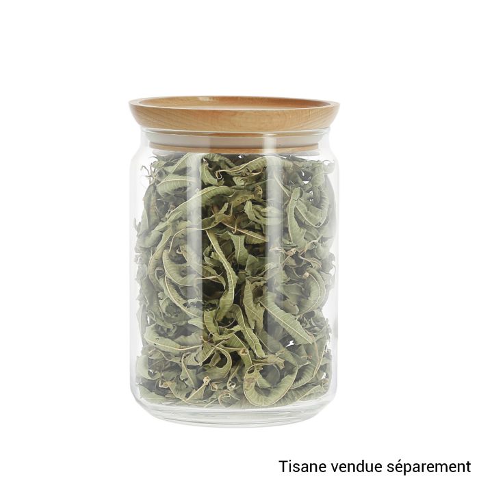 POT VERRE COUVERCLE BOIS 0.5L