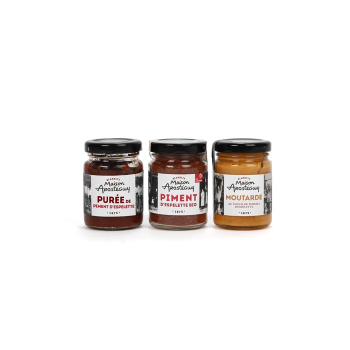 COFFRET PIMENT ESPELETTE 3 CONDIMENTS