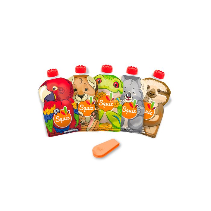 SET 5 GOURDES RECHARGEABLES SQUIZ