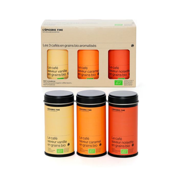 COFFRET 3 CAFES GRAINS AROMATIS BIO 180G