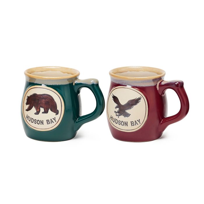 LOT 2 MUGS HUDSON BAY AIGLE ROUGE + OURS