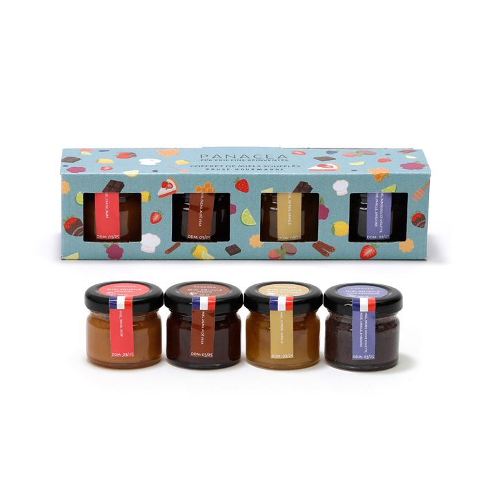 COFFRET 4 MINI MIELS AROMATISES 140G