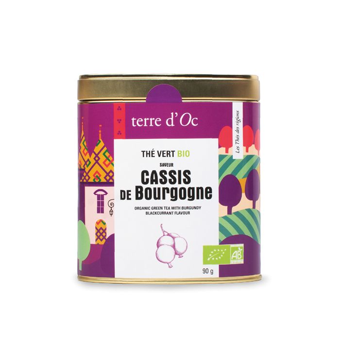 BOITE THE VERT CASSIS DE BOURGOGNE