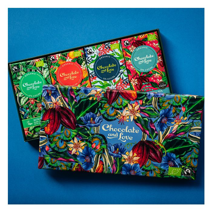 COFFRET CHOCOLAT BLUE OASIS 4 TABLETTES