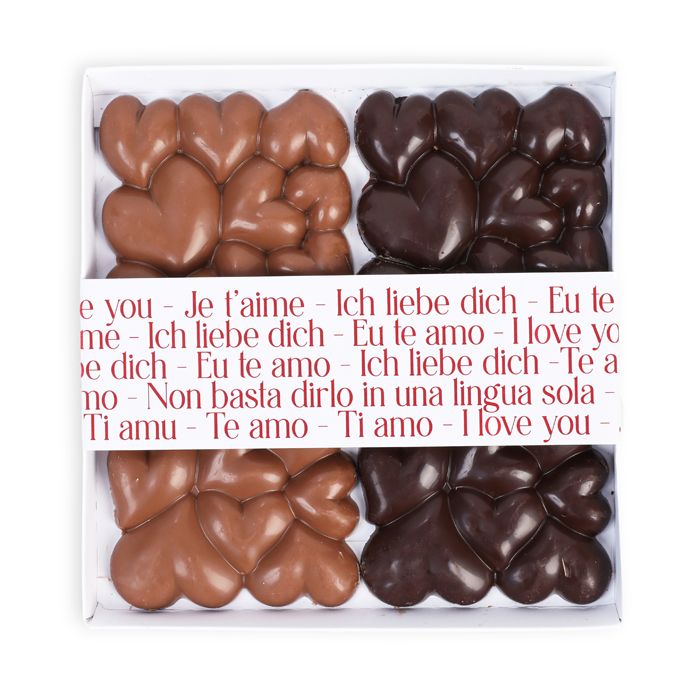 2 TABLETTES CHOCOLAT COEUR NOIR & LAIT