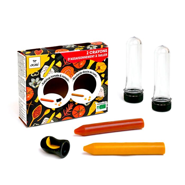 DUO CRAYON A TAILLER KETCHUP MOUTARDE