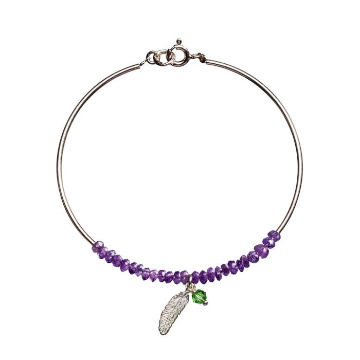 BRAC TUBE AMETHYSTE ARG 925