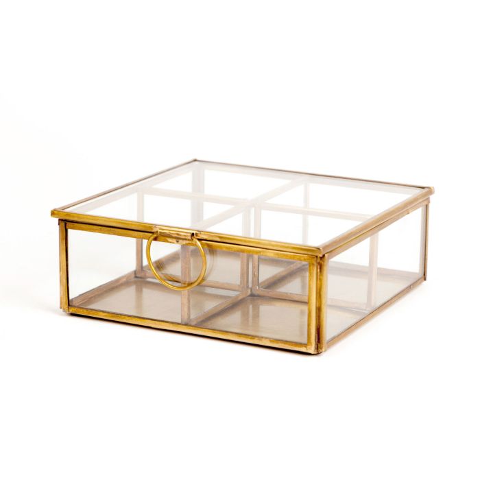 BOITE A BIJOUX VERRE ET METAL