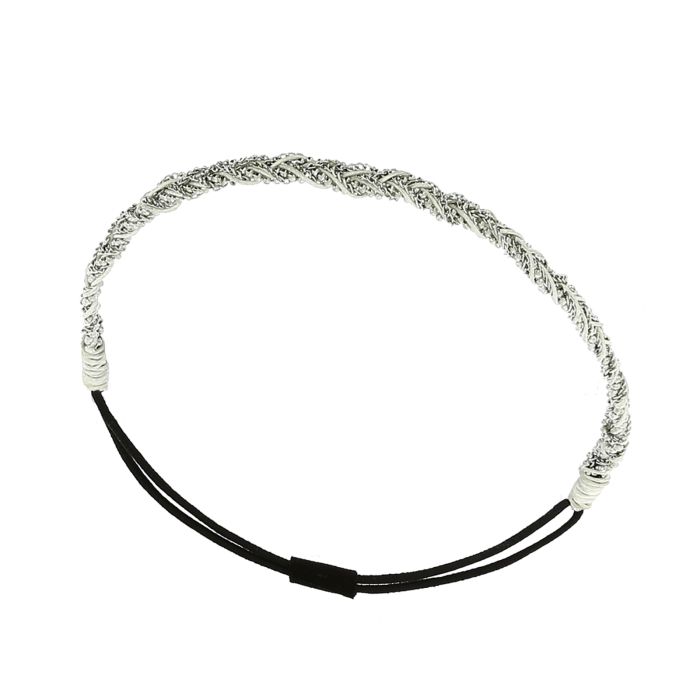 HEADBAND BLANC ET ARGENTE