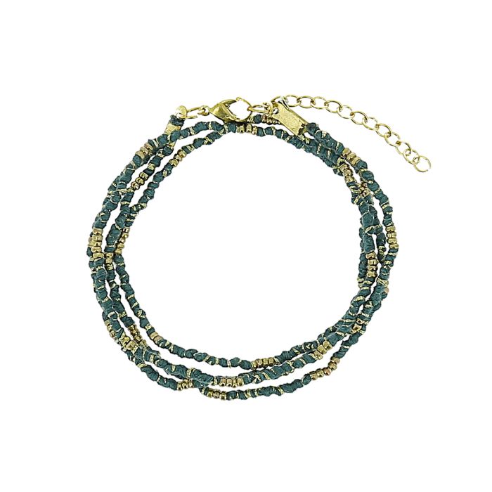 BRACELET FIL VERT CHASSEUR
