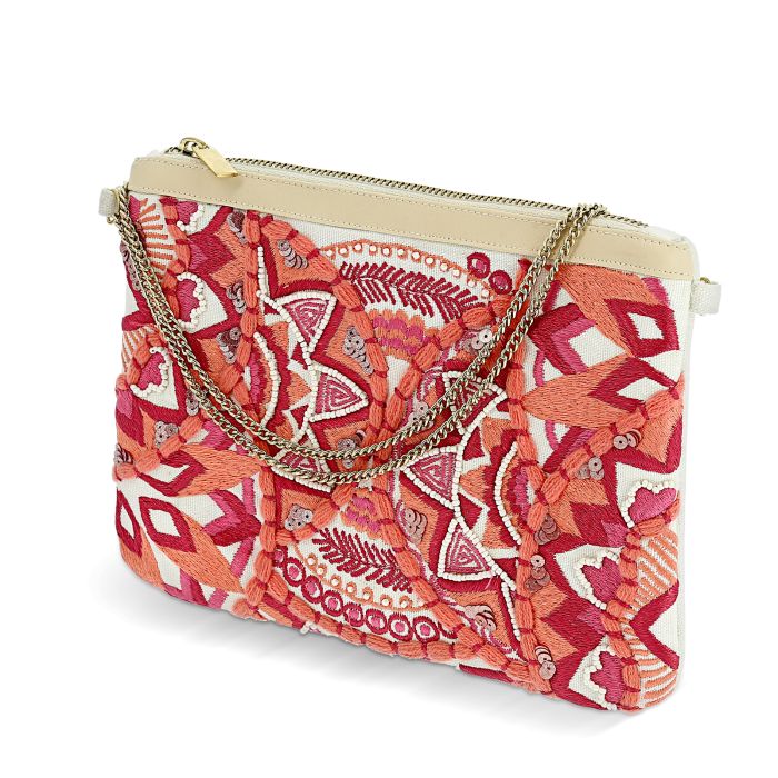 POCHETTE DE SOIREE PRINTEMPS CORAIL