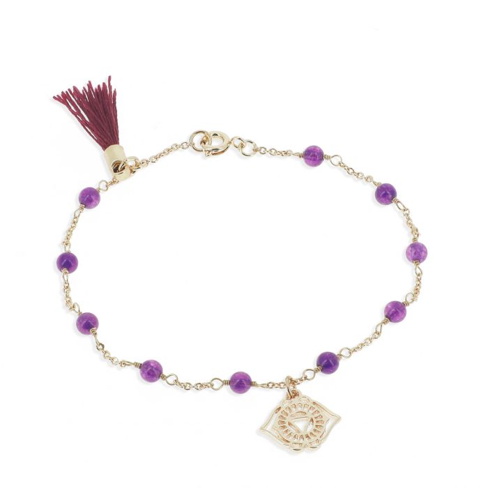 BRACELET CHAKRA 3EME OEIL AJNA