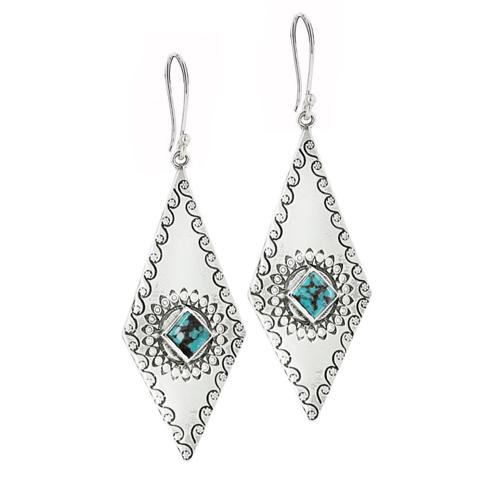 BO LOSANGE ET TURQUOISE AGT 925