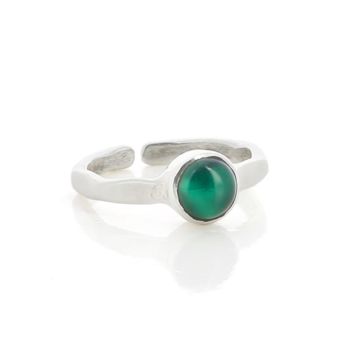 BAGUE ONYX VERTE 52-54